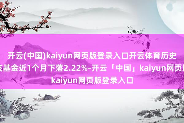 开云(中国)kaiyun网页版登录入口开云体育历史数据走漏该基金近1个月下落2.22%-开云「中国」kaiyun网页版登录入口